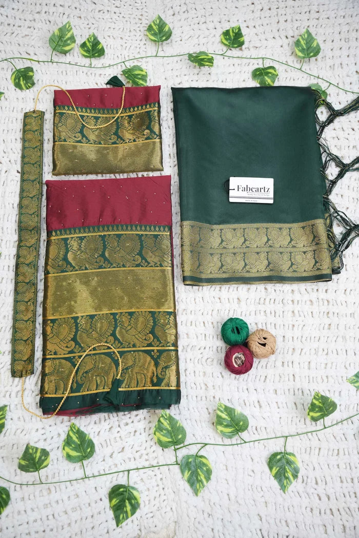 South Indian Festival Traditional Half Saree (Shiro)