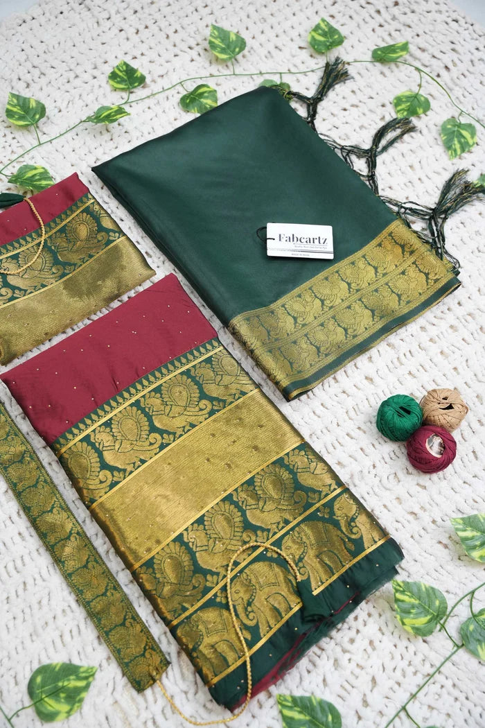South Indian Festival Traditional Half Saree (Shiro)