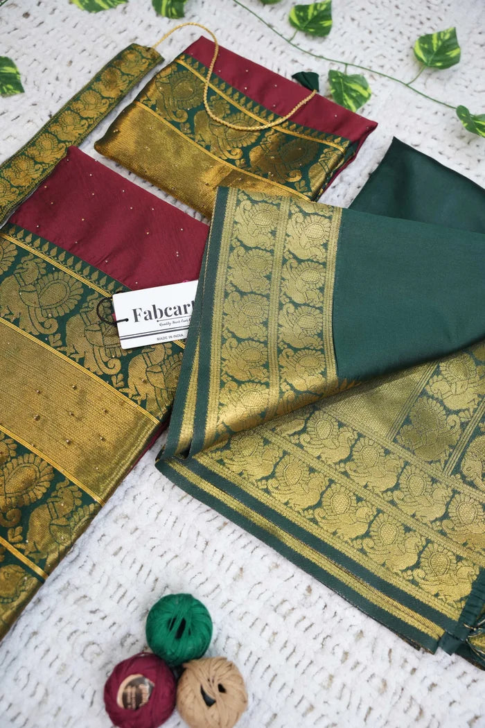 South Indian Festival Traditional Half Saree (Shiro)