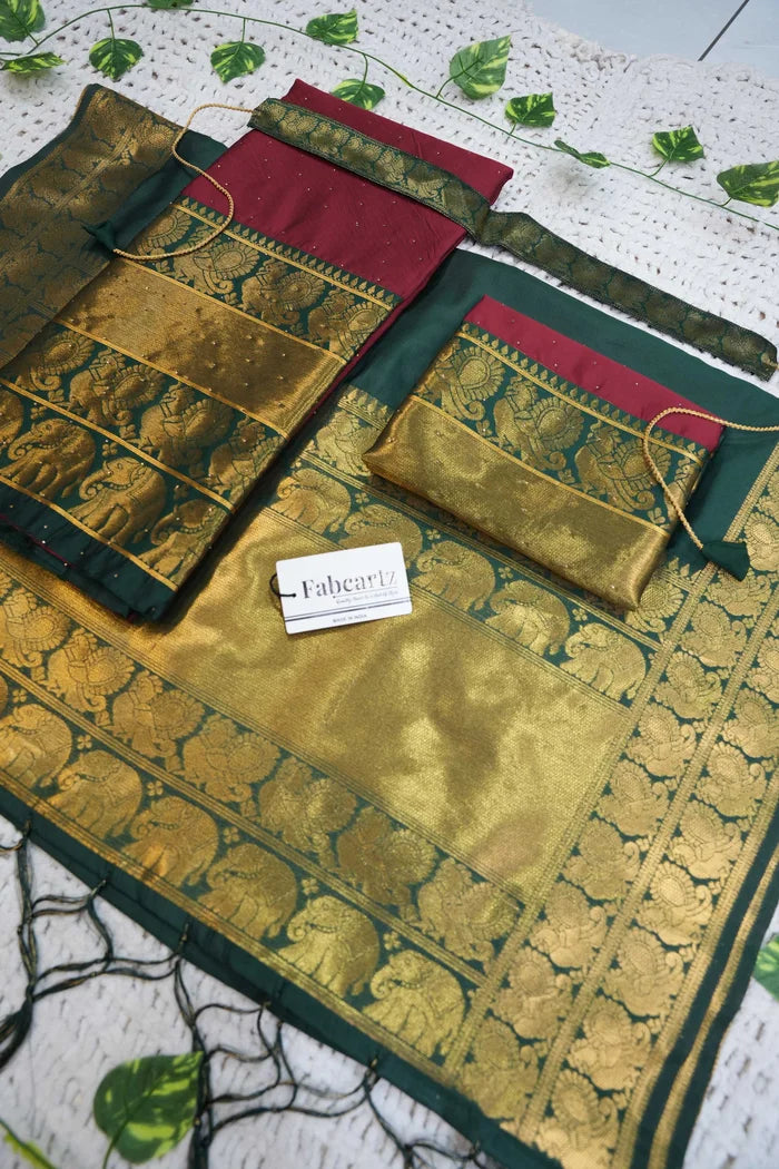 South Indian Festival Traditional Half Saree (Shiro)