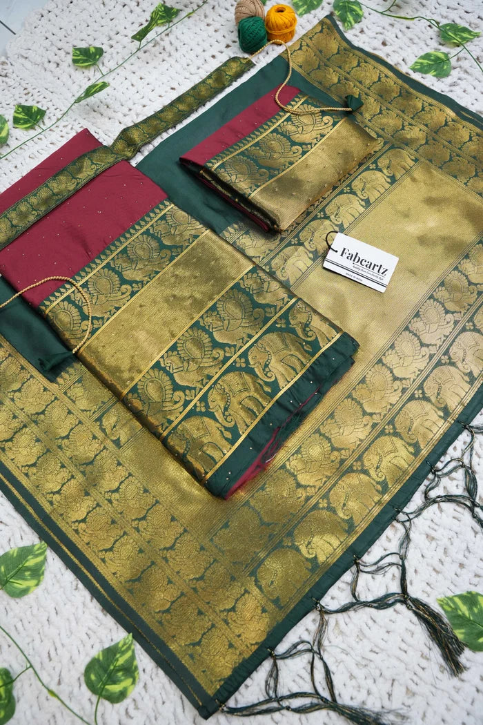 South Indian Festival Traditional Half Saree (Shiro)