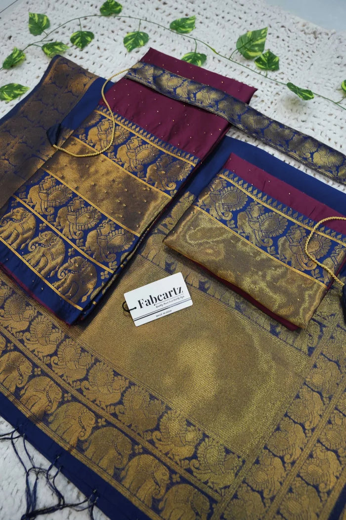 South Indian Festival Traditional Half Saree (Shiro)