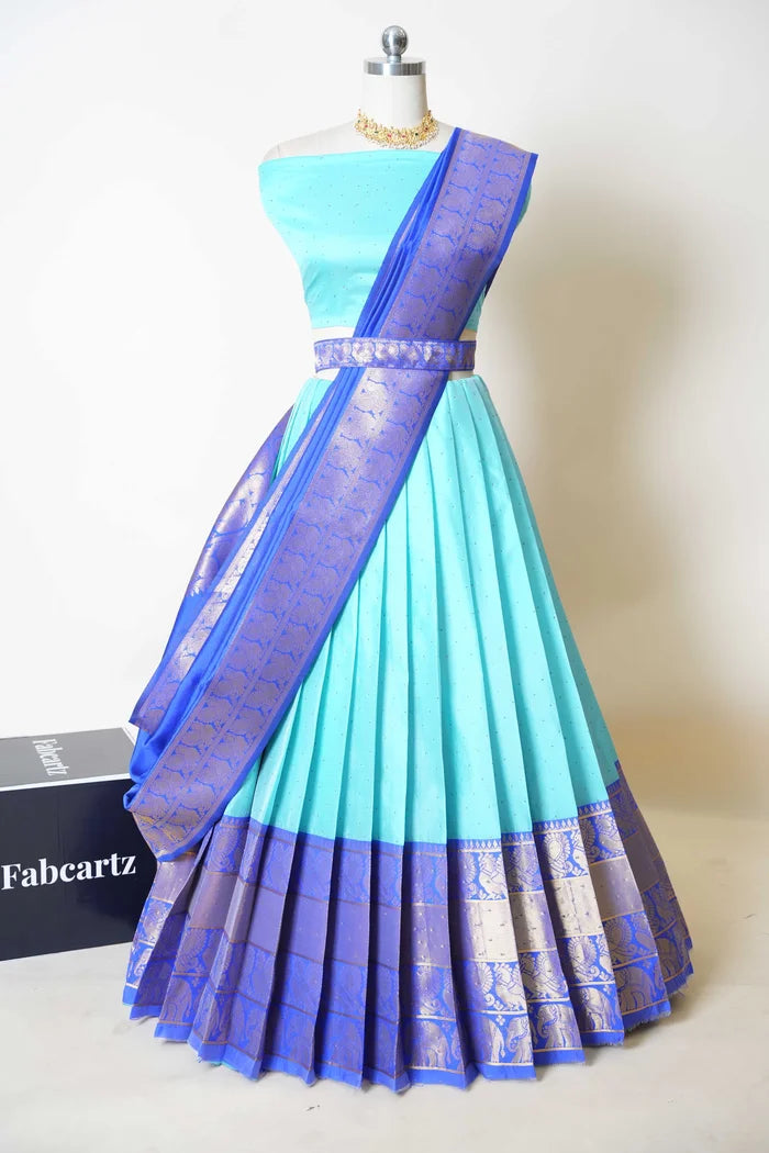 South Indian Festival Traditional Half Saree (Shiro)