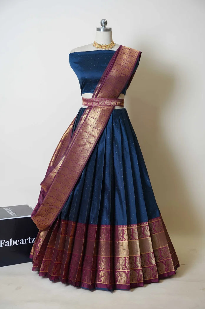 South Indian Festival Traditional Half Saree (Shiro)