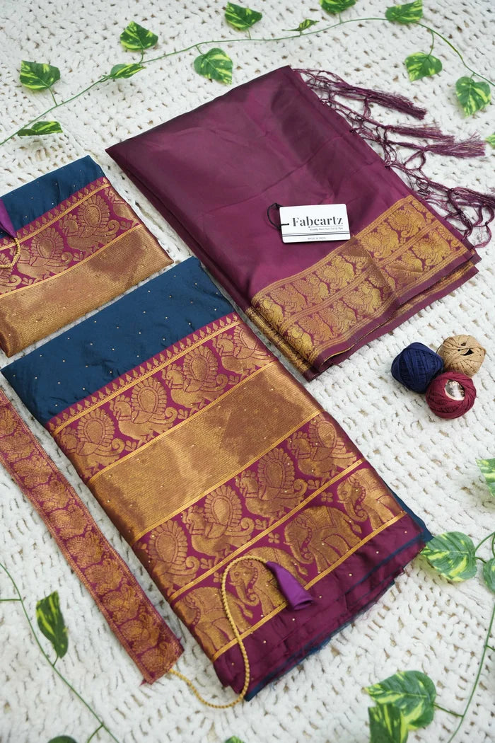 South Indian Festival Traditional Half Saree (Shiro)
