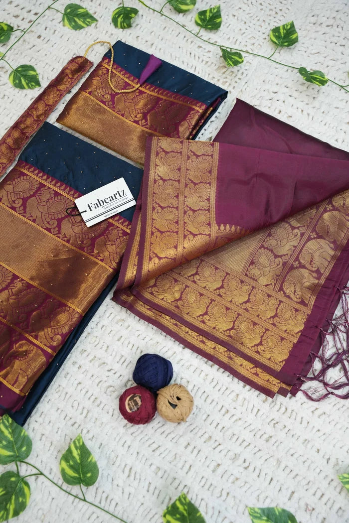 South Indian Festival Traditional Half Saree (Shiro)