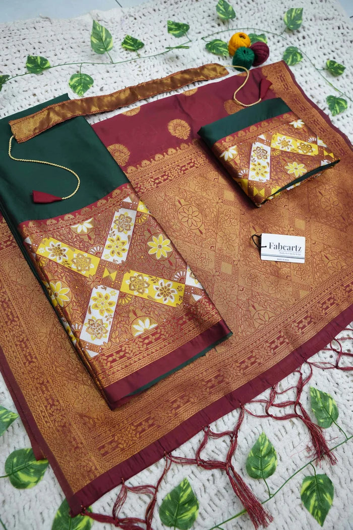 South Indian Festival Traditional Half Saree (Crax Pattu)