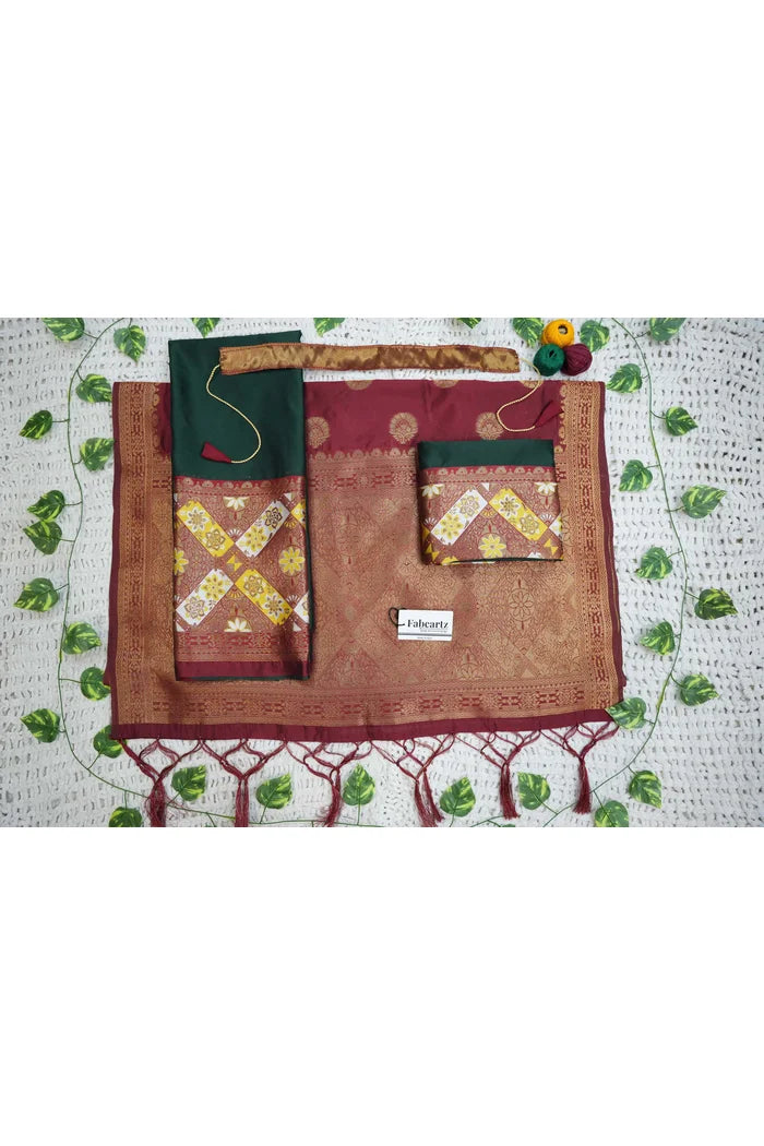 South Indian Festival Traditional Half Saree (Crax Pattu)