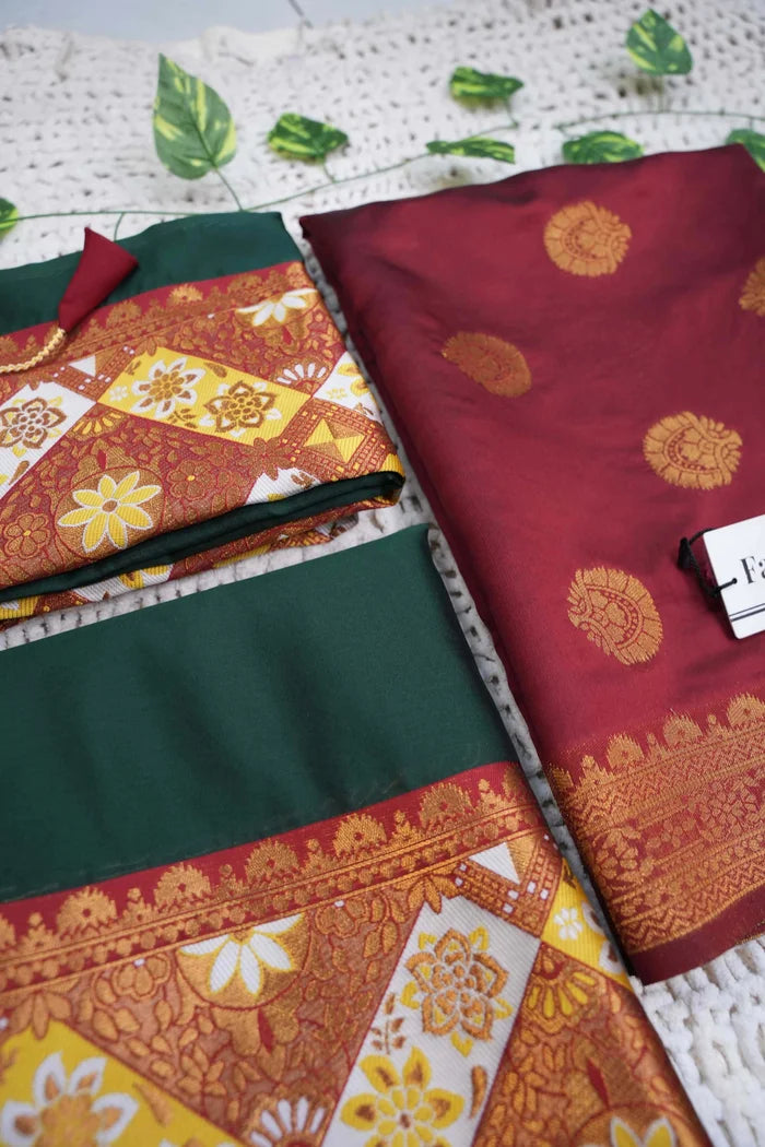 South Indian Festival Traditional Half Saree (Crax Pattu)