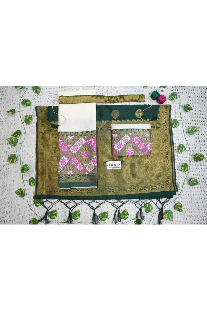 South Indian Festival Traditional Half Saree (Crax Pattu)