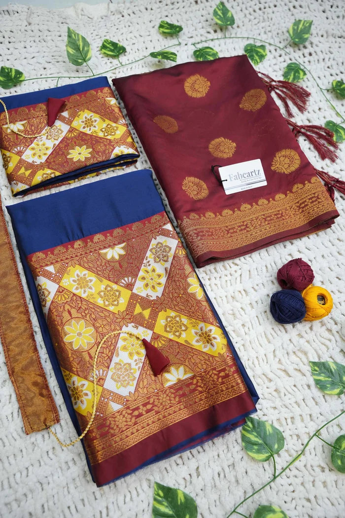 South Indian Festival Traditional Half Saree (Crax Pattu)