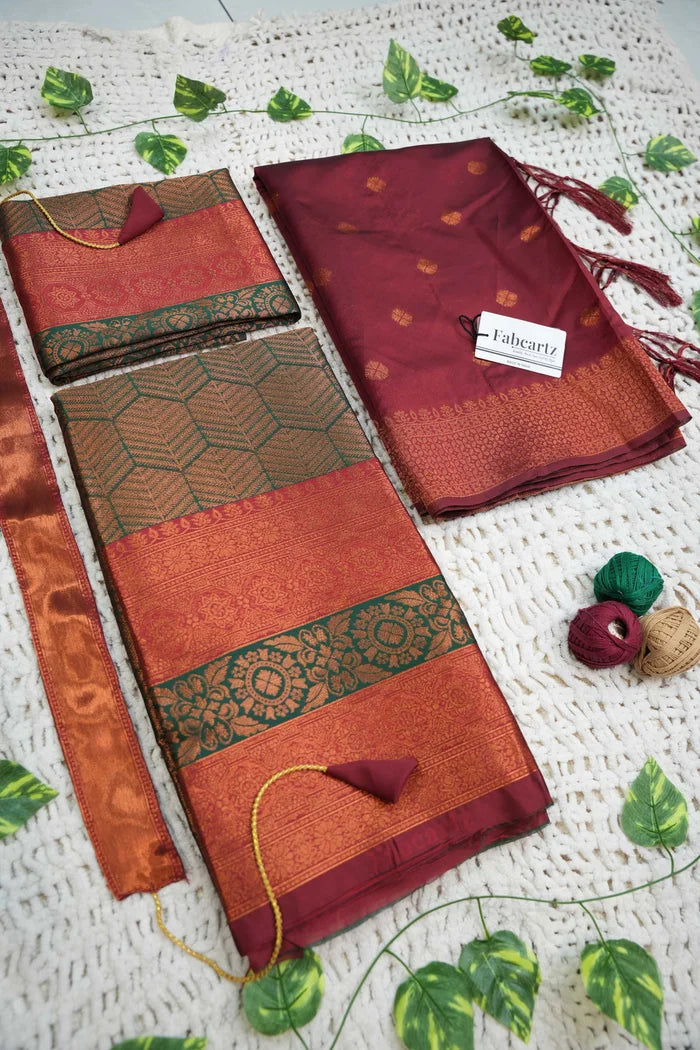 South Indian Festival Traditional Half Saree (UniversalWork)