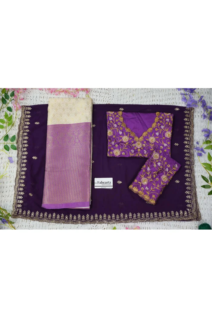 Munjya Women's Woven Design zari work Half Saree with Embroidered Blouse and Dupatta