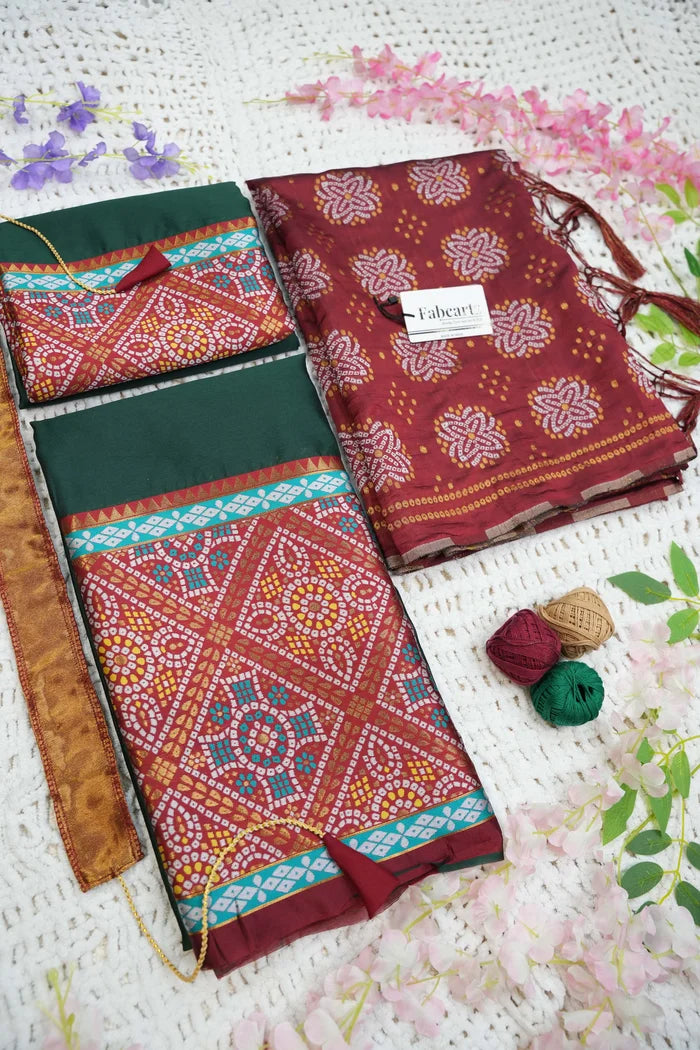 దక్షిణ భారత పండుగ సాంప్రదాయ హాఫ్ చీర (ఛవి)