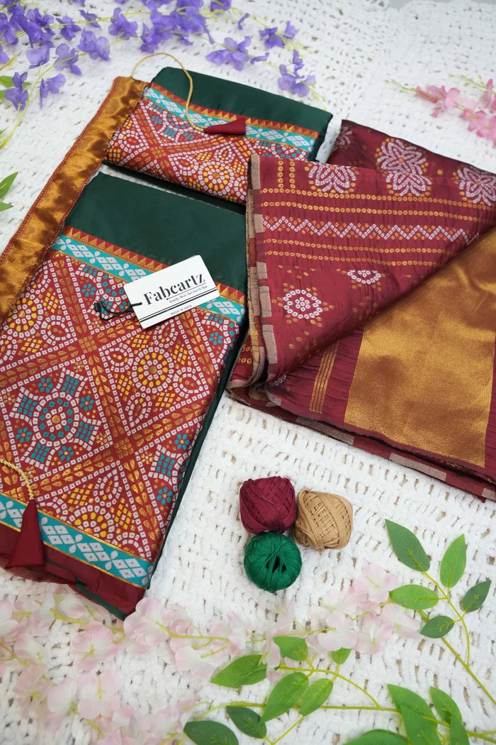 దక్షిణ భారత పండుగ సాంప్రదాయ హాఫ్ చీర (ఛవి)