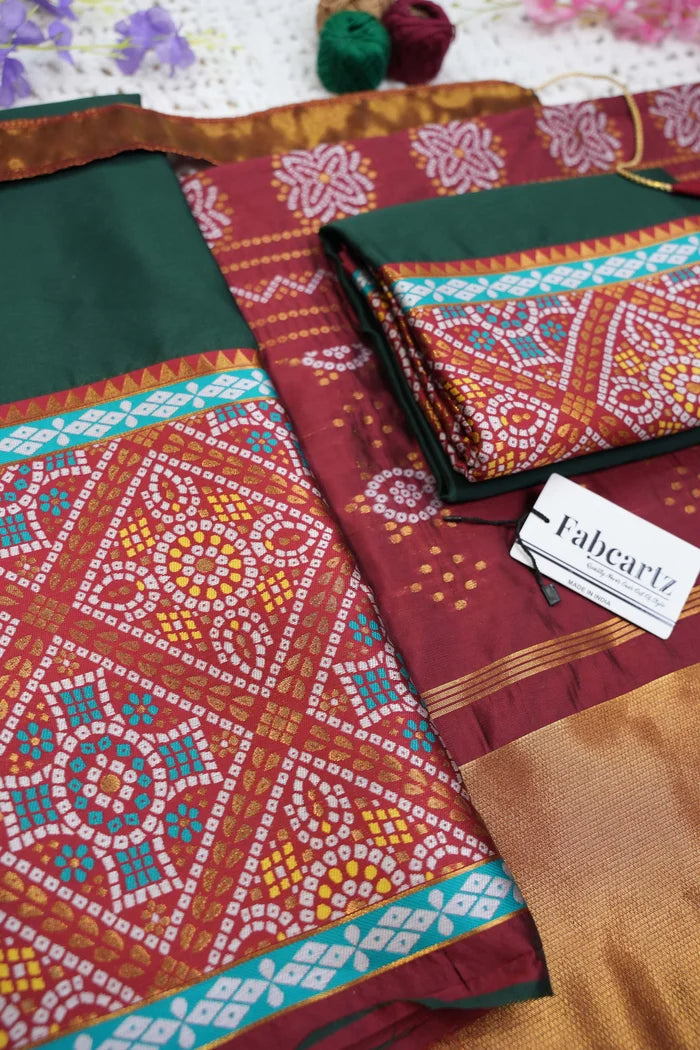 దక్షిణ భారత పండుగ సాంప్రదాయ హాఫ్ చీర (ఛవి)