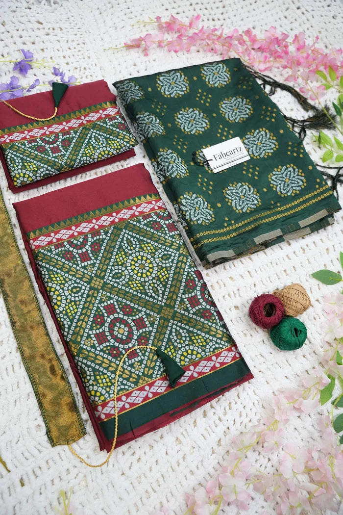 దక్షిణ భారత పండుగ సాంప్రదాయ హాఫ్ చీర (ఛవి)