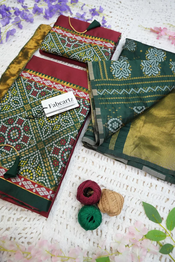 దక్షిణ భారత పండుగ సాంప్రదాయ హాఫ్ చీర (ఛవి)