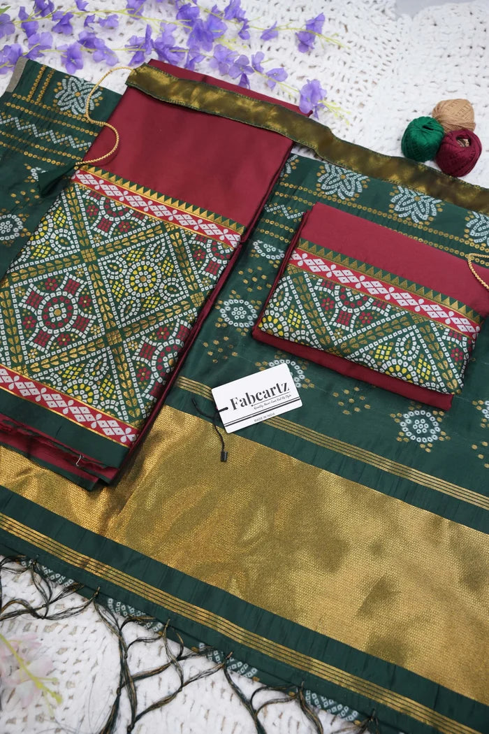 దక్షిణ భారత పండుగ సాంప్రదాయ హాఫ్ చీర (ఛవి)