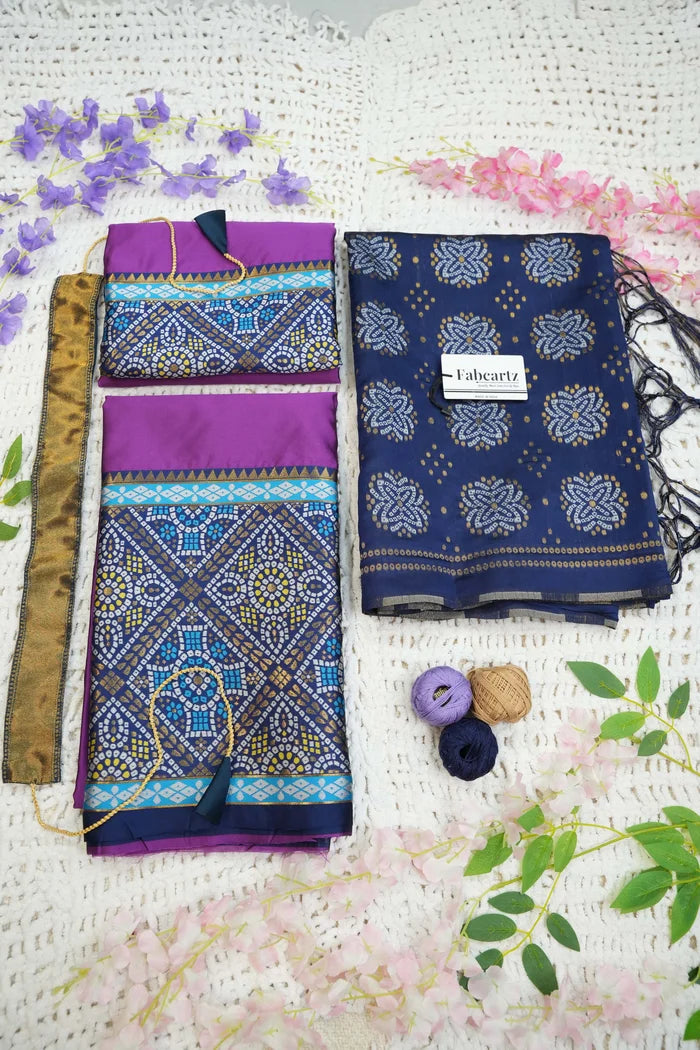 దక్షిణ భారత పండుగ సాంప్రదాయ హాఫ్ చీర (ఛవి)