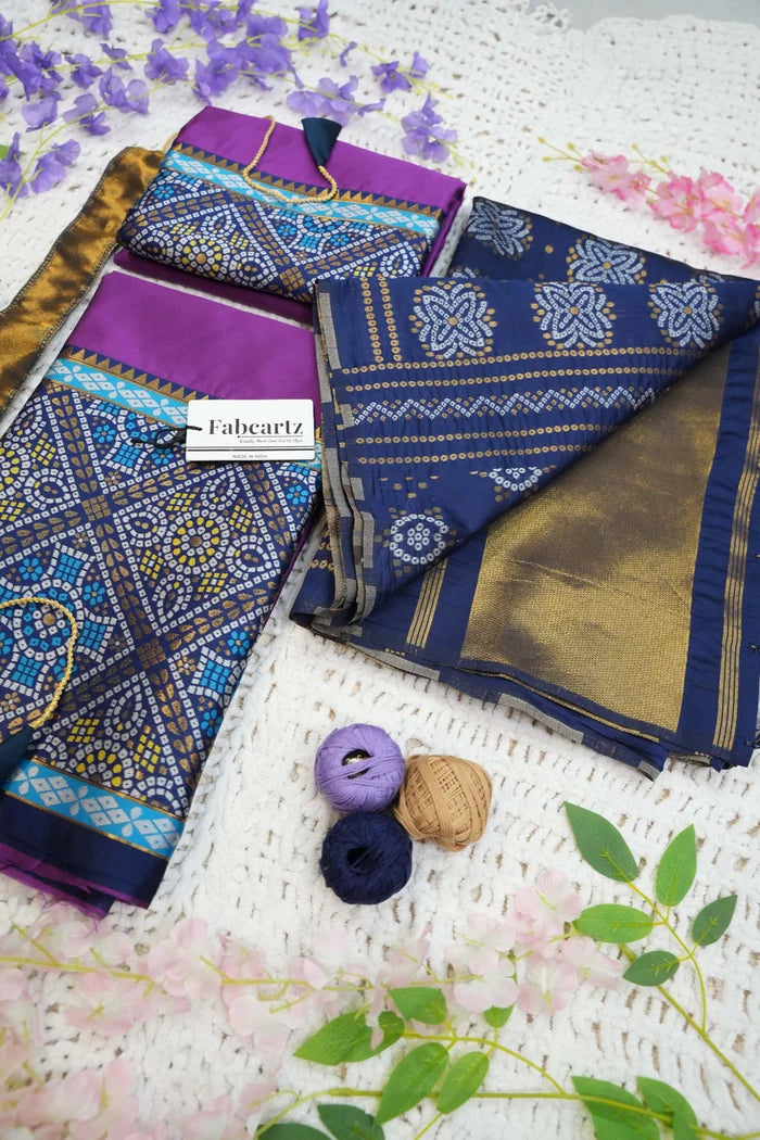 దక్షిణ భారత పండుగ సాంప్రదాయ హాఫ్ చీర (ఛవి)