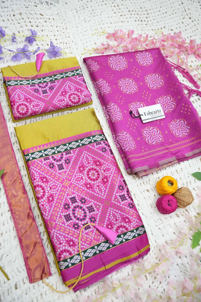 దక్షిణ భారత పండుగ సాంప్రదాయ హాఫ్ చీర (ఛవి)