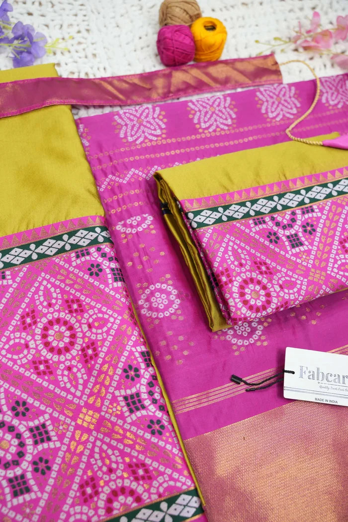 దక్షిణ భారత పండుగ సాంప్రదాయ హాఫ్ చీర (ఛవి)