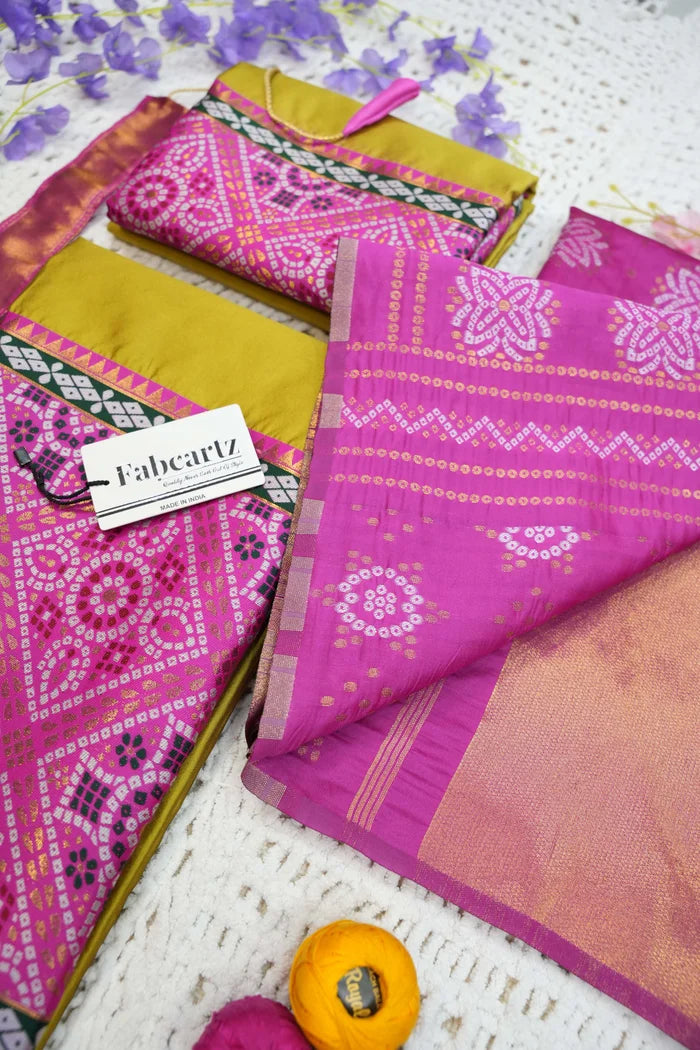 దక్షిణ భారత పండుగ సాంప్రదాయ హాఫ్ చీర (ఛవి)