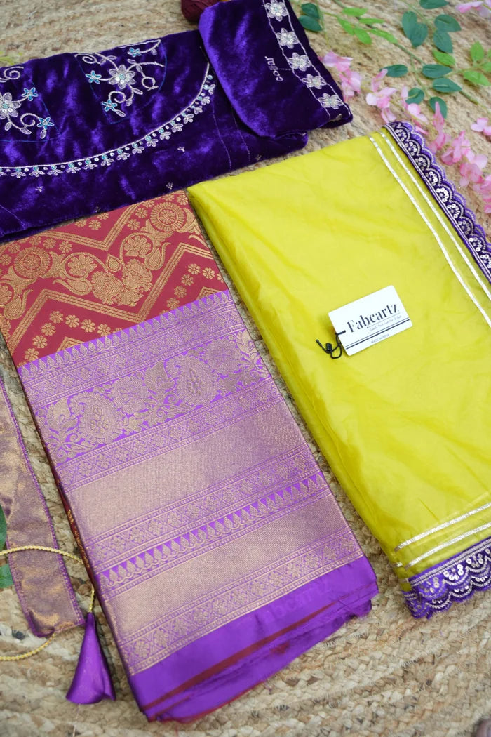 South Indian Festival Traditional Half Saree (Maheshmati)