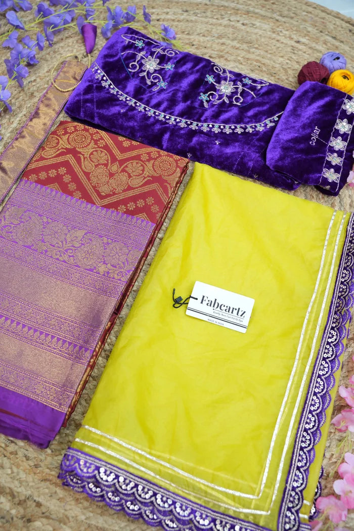 South Indian Festival Traditional Half Saree (Maheshmati)