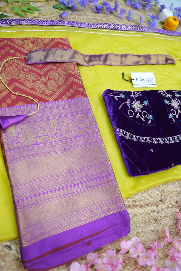South Indian Festival Traditional Half Saree (Maheshmati)
