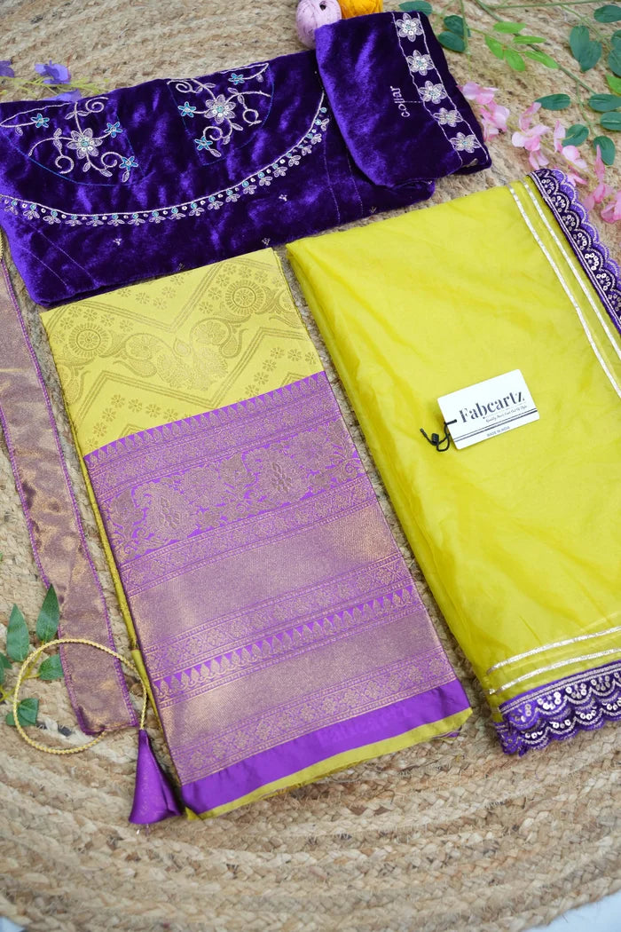South Indian Festival Traditional Half Saree (Maheshmati)