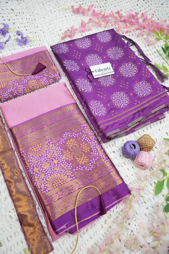 South Indian Festival Traditional Half Saree (PushpaBandhini)