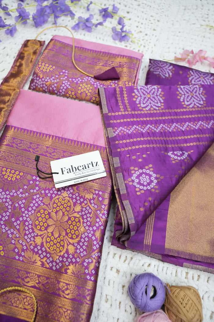 South Indian Festival Traditional Half Saree (PushpaBandhini)