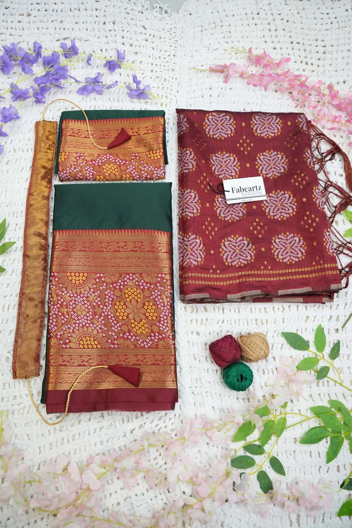 South Indian Festival Traditional Half Saree (PushpaBandhini)