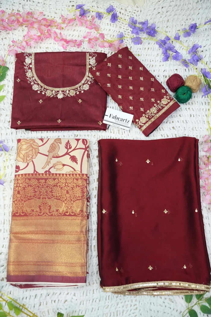 దక్షిణ భారత పండుగ సాంప్రదాయ హాఫ్ చీర (ఛవి)