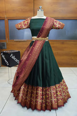 South Indian Festival Traditional Half Saree (ArrowPattu)