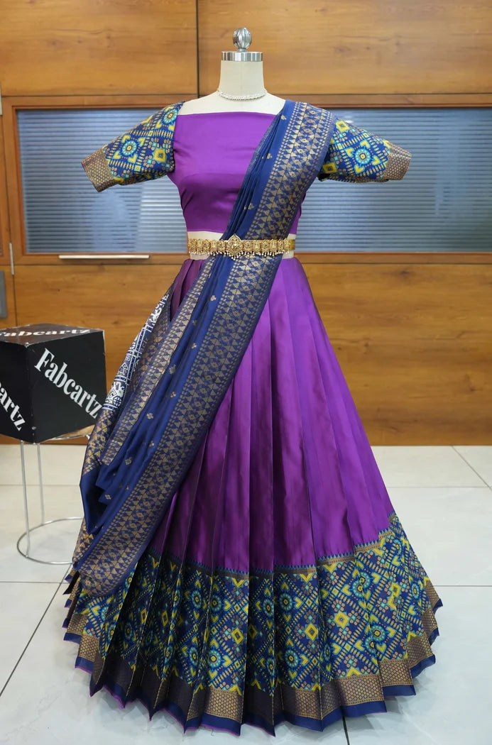 South Indian Festival Traditional Half Saree (ArrowPattu)