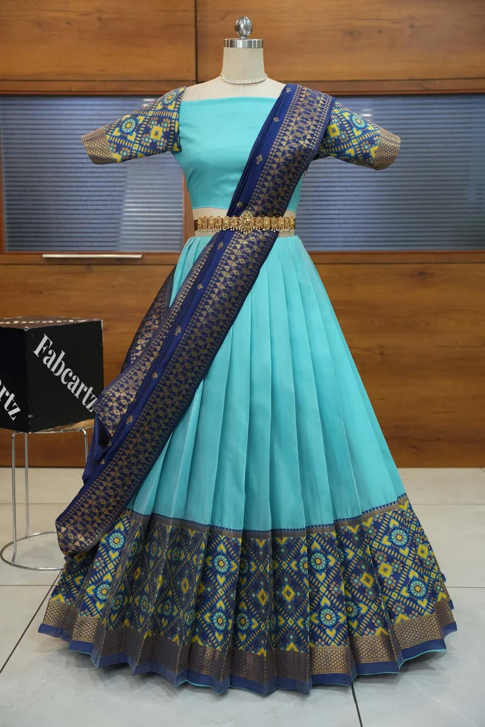 South Indian Festival Traditional Half Saree (ArrowPattu)