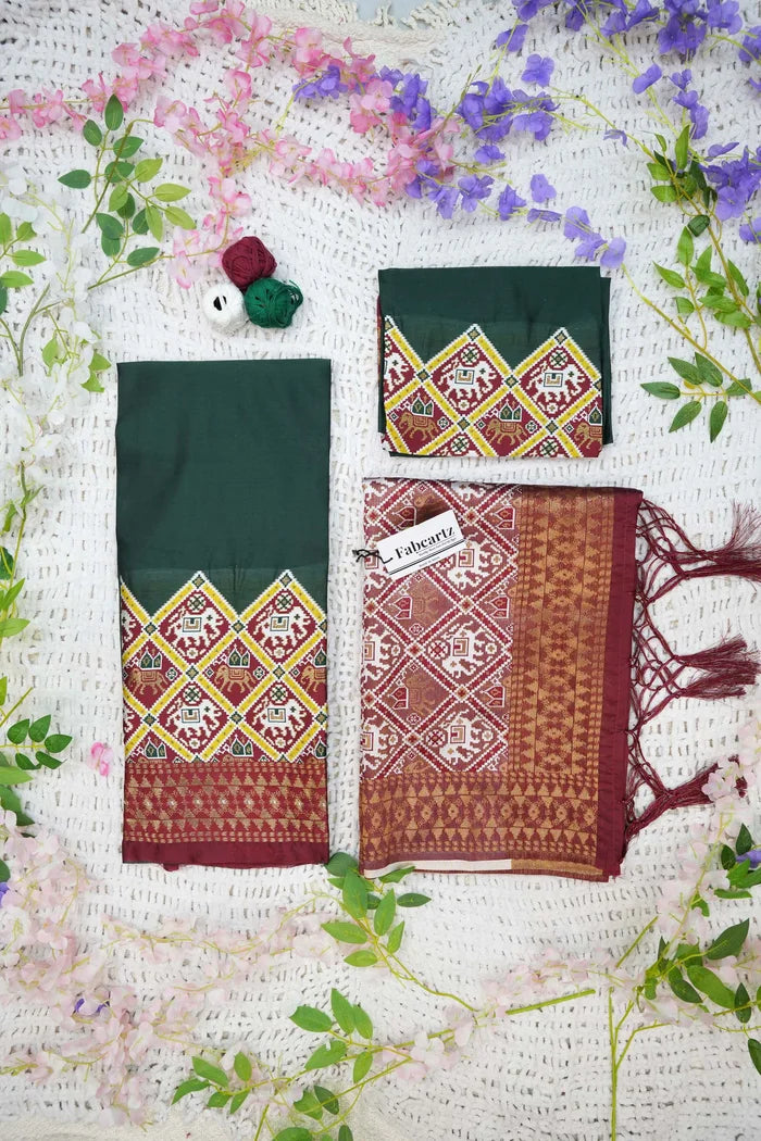South Indian Festival Traditional Half Saree (GajjaPattu)