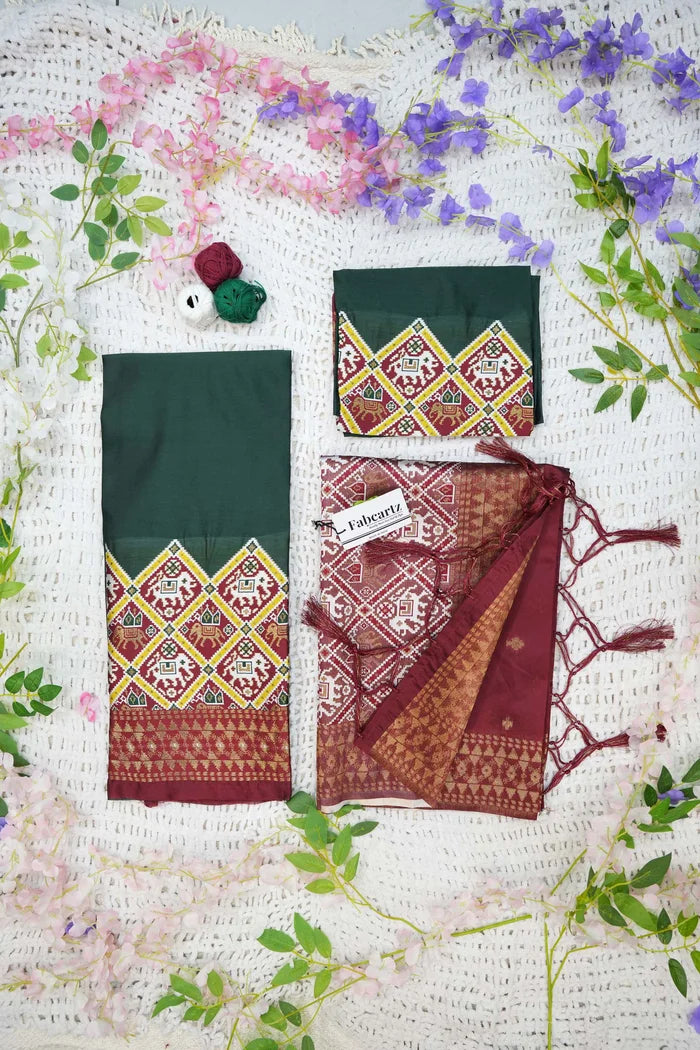 South Indian Festival Traditional Half Saree (GajjaPattu)