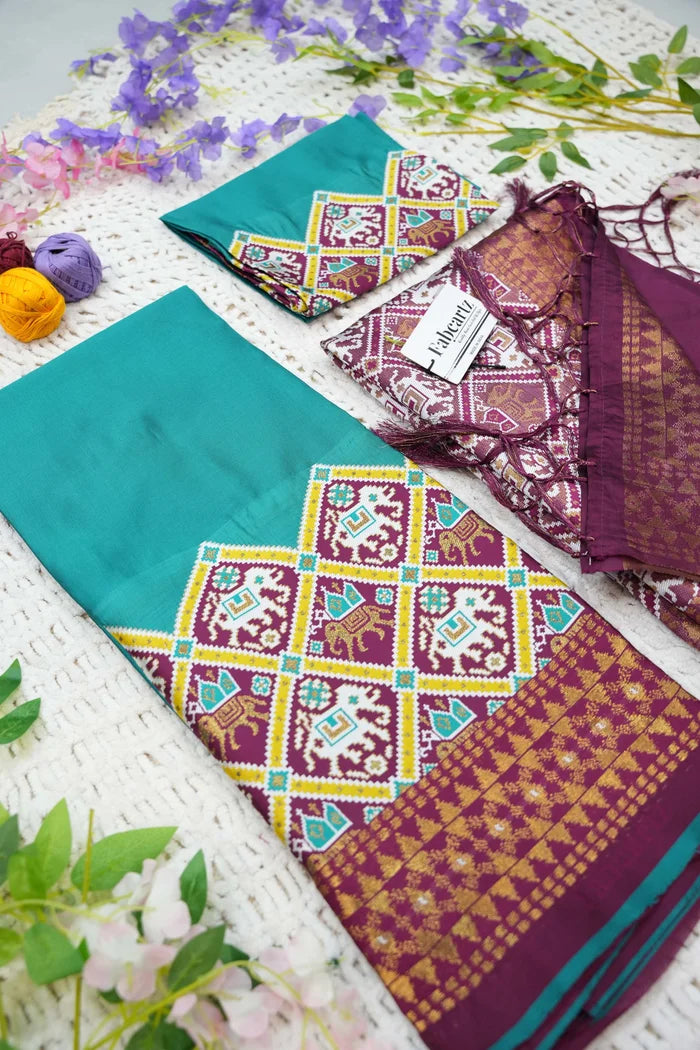 South Indian Festival Traditional Half Saree (GajjaPattu)