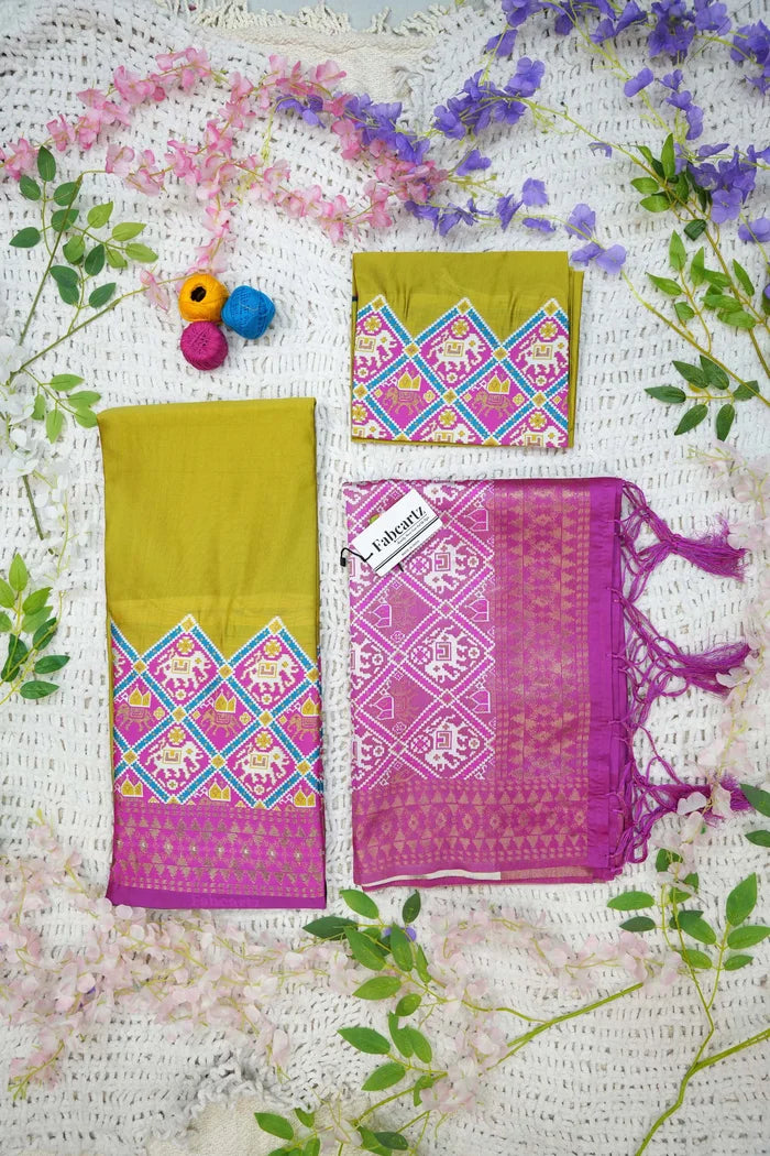 South Indian Festival Traditional Half Saree (GajjaPattu)