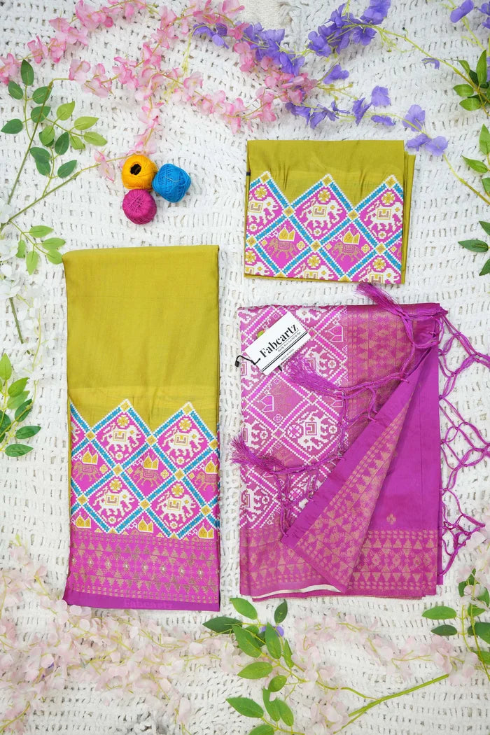 South Indian Festival Traditional Half Saree (GajjaPattu)