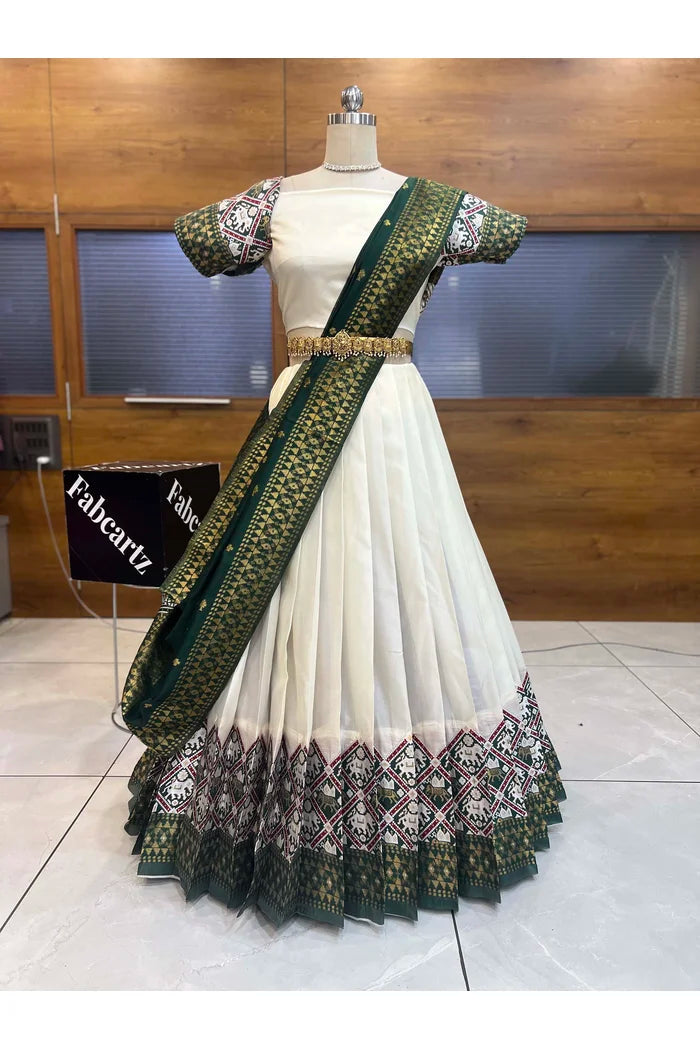 South Indian Festival Traditional Half Saree (GajjaPattu)