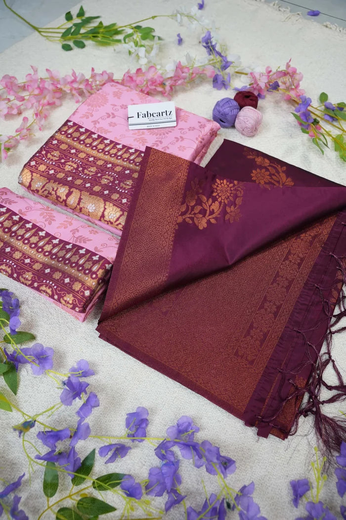 దక్షిణ భారత పండుగ సాంప్రదాయ హాఫ్ చీర (ఛవి)