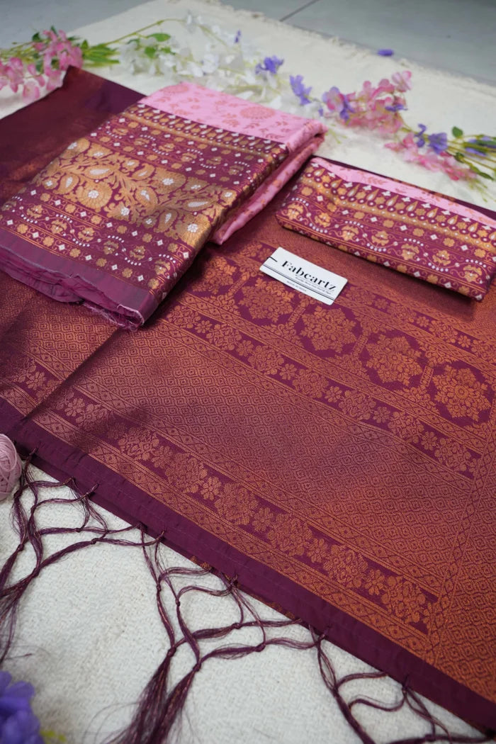 దక్షిణ భారత పండుగ సాంప్రదాయ హాఫ్ చీర (ఛవి)