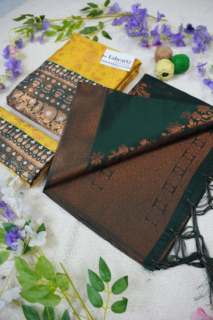 దక్షిణ భారత పండుగ సాంప్రదాయ హాఫ్ చీర (ఛవి)