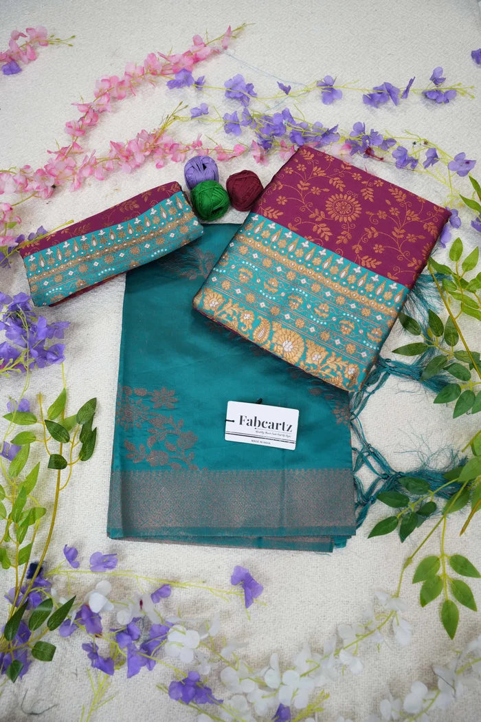 దక్షిణ భారత పండుగ సాంప్రదాయ హాఫ్ చీర (ఛవి)