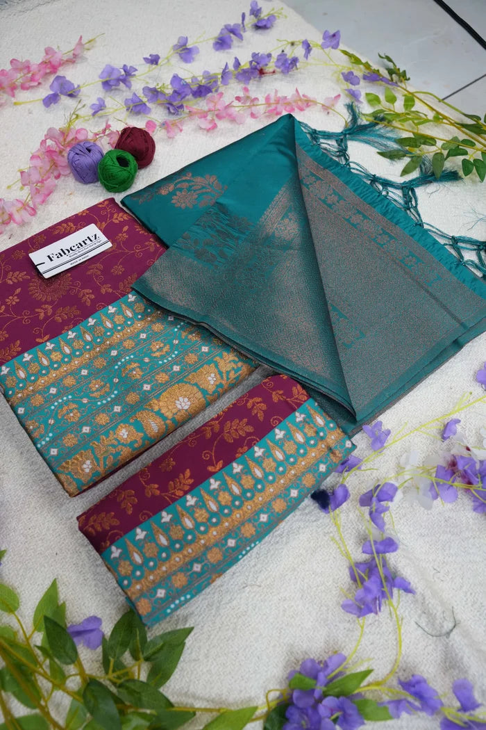 దక్షిణ భారత పండుగ సాంప్రదాయ హాఫ్ చీర (ఛవి)